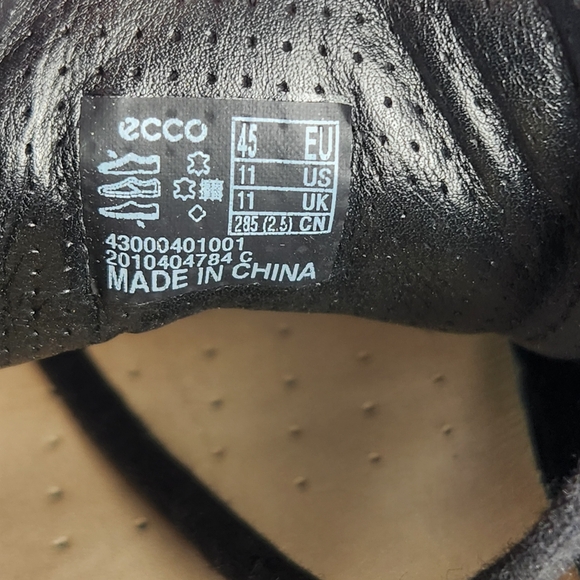 ECCO Men's Soft 7 Sneaker Size 11 EU 45 Black Leather Low Top Comfort Shoe - Picture 10 of 13